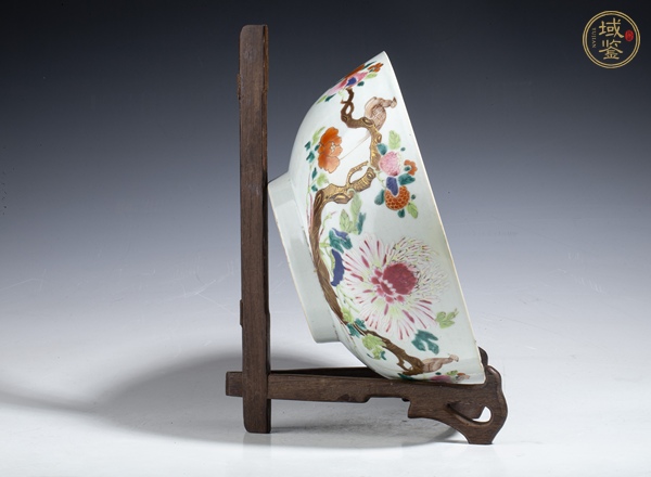 古玩陶瓷花鳥紋粉彩碗真品鑒賞圖