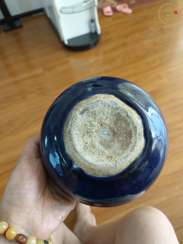 古玩陶瓷清中期霽藍釉爐真品鑒賞圖