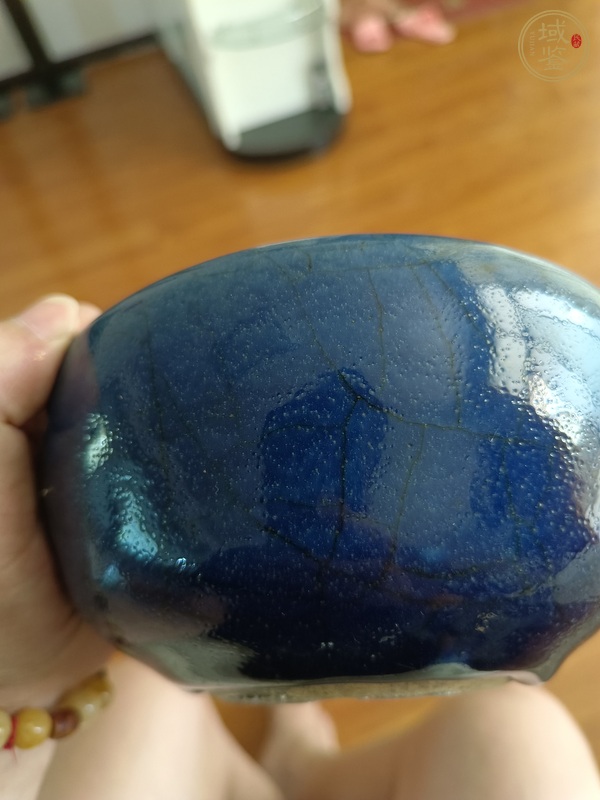 古玩陶瓷清中期霽藍釉爐真品鑒賞圖