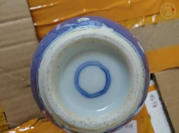 古玩青花留白冰梅紋罐真品鑒賞圖