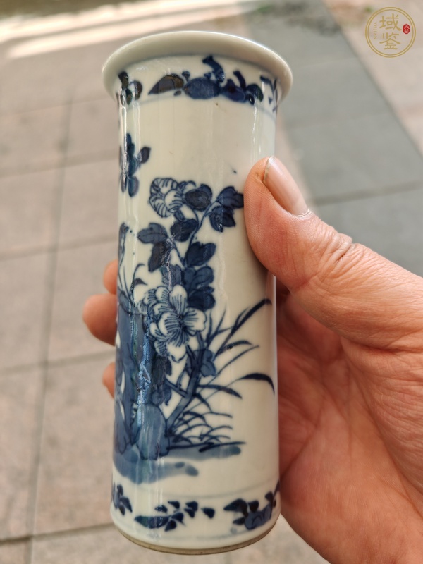 古玩陶瓷青花花鳥紋箭筒真品鑒賞圖