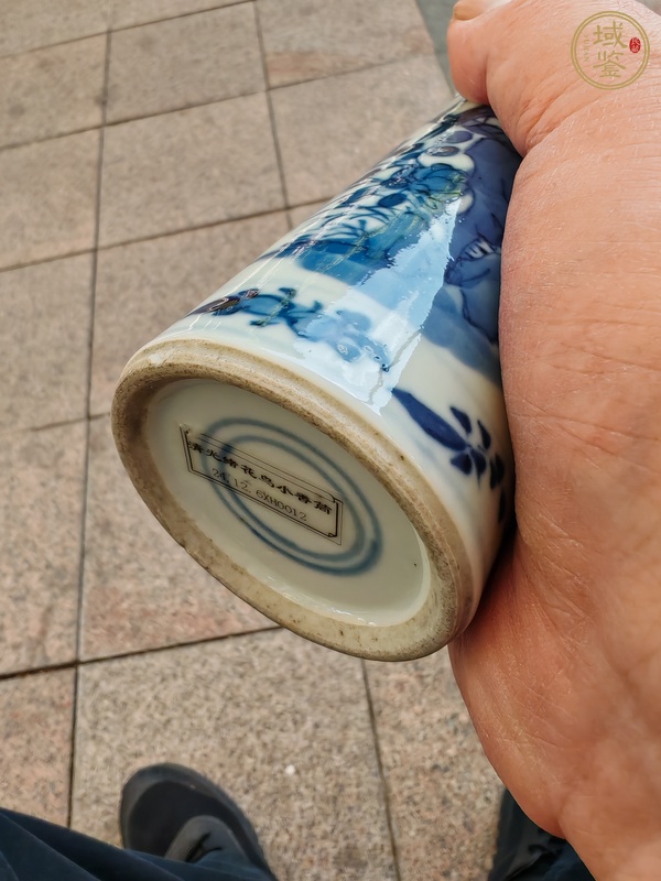 古玩陶瓷青花花鳥紋箭筒真品鑒賞圖