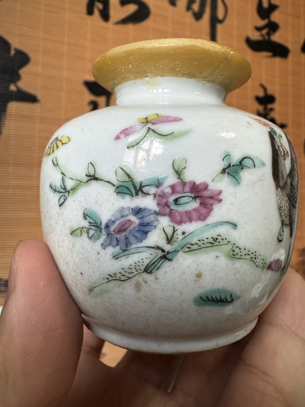 古玩陶瓷粉彩官上加官罐拍賣，當前價格666元