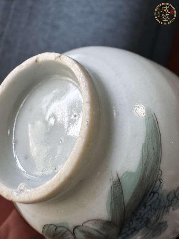 古玩陶瓷油粉彩人物紋茶碗真品鑒賞圖