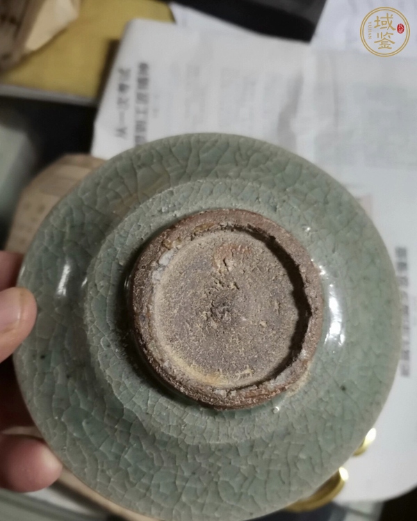 古玩陶瓷龍泉青瓷盤真品鑒賞圖