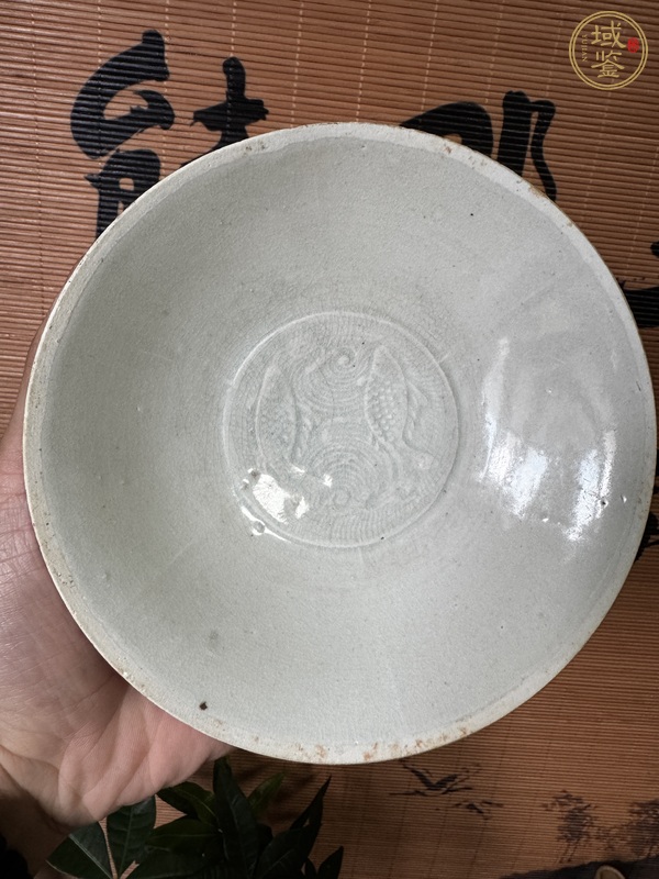 古玩陶瓷青白釉雙魚面包碗真品鑒賞圖