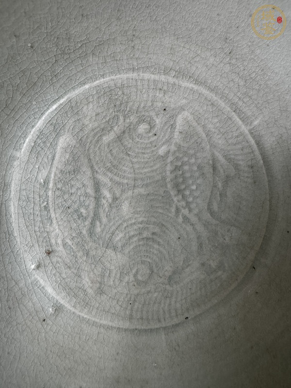 古玩陶瓷青白釉雙魚面包碗真品鑒賞圖