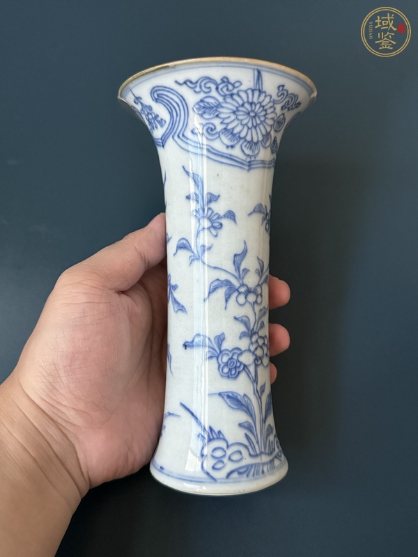 古玩束腰花觚真品鑒賞圖