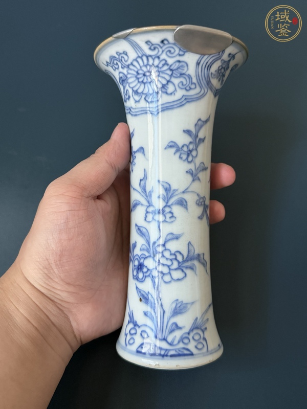 古玩陶瓷束腰花觚真品鑒賞圖