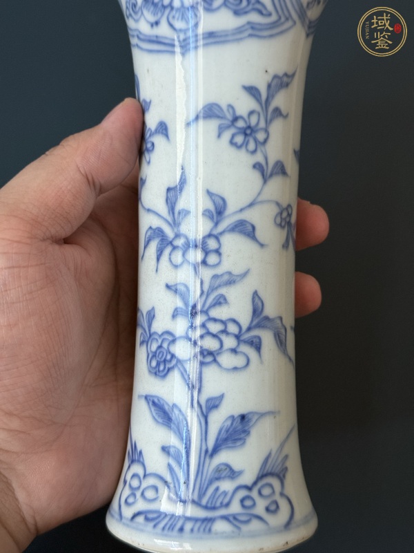 古玩陶瓷束腰花觚真品鑒賞圖