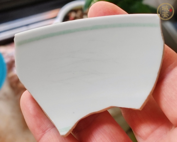 古玩陶瓷綠彩龍紋瓷片真品鑒賞圖