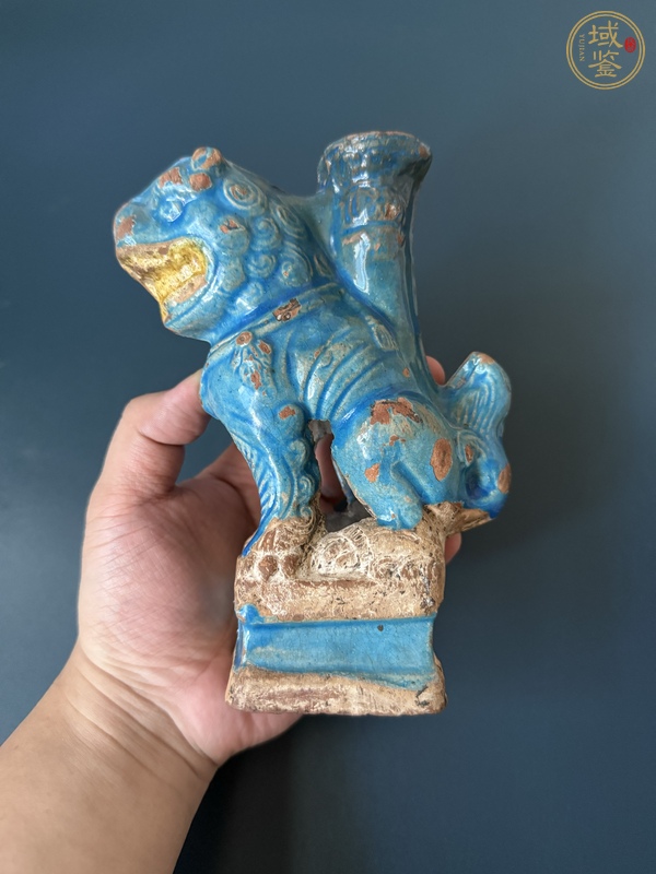 古玩獅子燈臺真品鑒賞圖