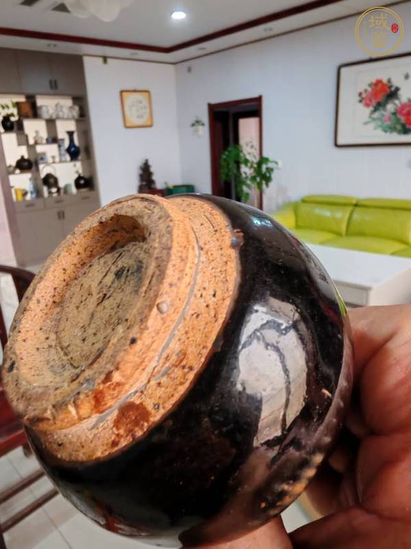 古玩陶瓷黑釉撇口瓶真品鑒賞圖