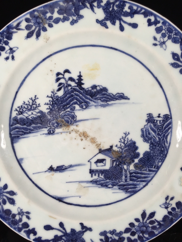 古玩陶瓷乾隆青花山水樓閣紋溫盤拍賣,當前價格999元