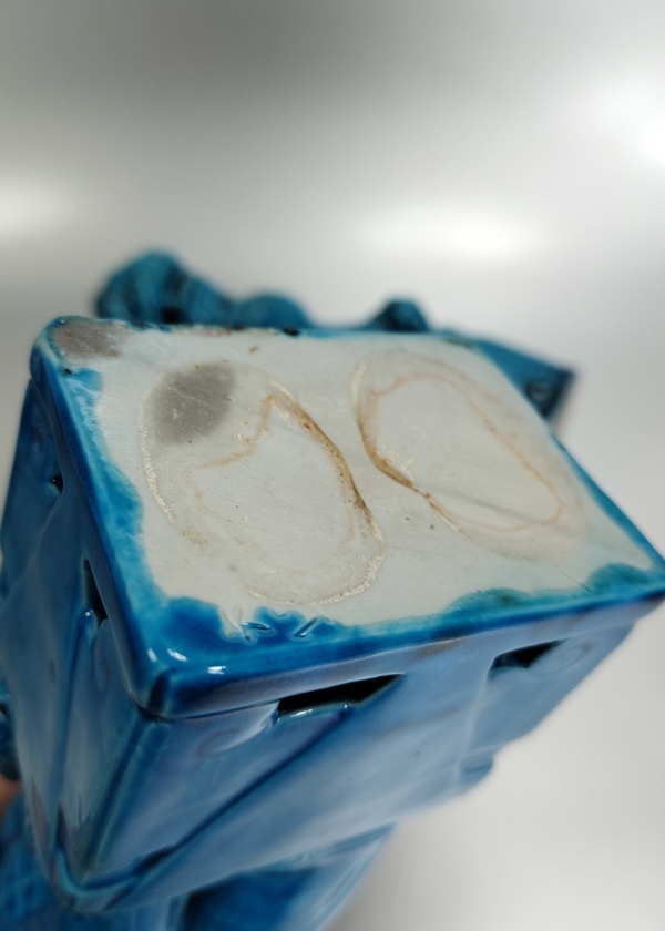 古玩陶瓷孔雀藍釉獅子擺件拍賣，當前價格1369元