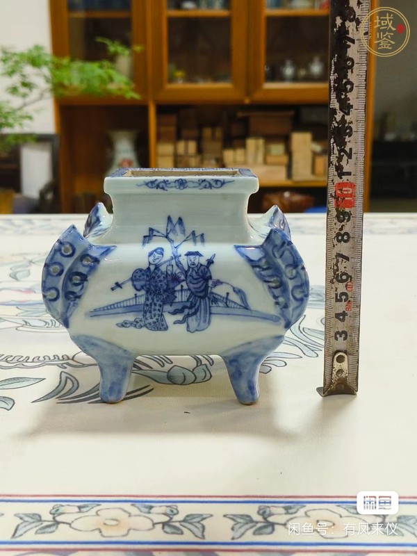 古玩陶瓷青花香爐真品鑒賞圖