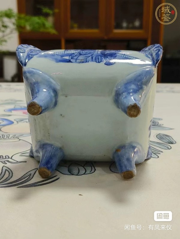 古玩青花香爐真品鑒賞圖