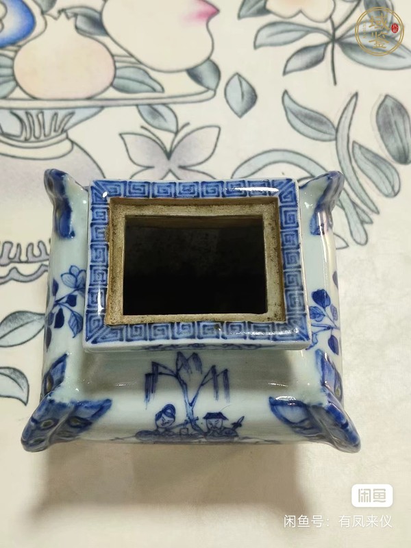古玩陶瓷青花香爐真品鑒賞圖