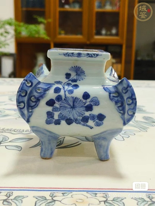 古玩陶瓷青花香爐真品鑒賞圖