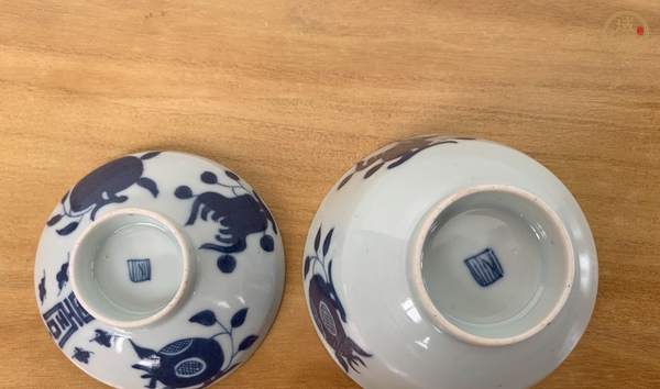 古玩陶瓷青花蓋碗真品鑒賞圖