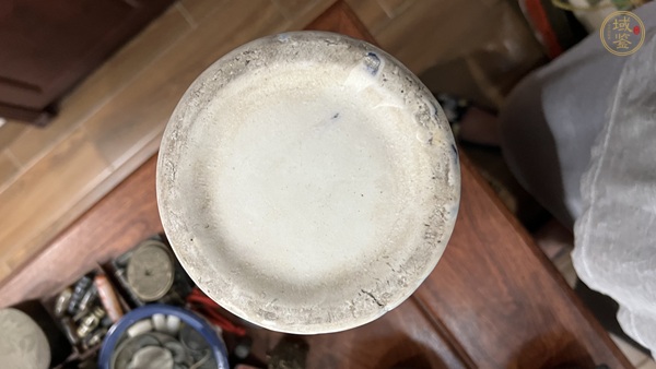 古玩陶瓷山水紋青花帽筒真品鑒賞圖