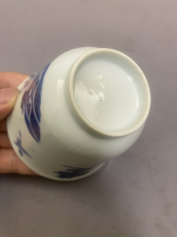 古玩陶瓷青花仙人乘槎圖蓋碗（附保真卡）拍賣，當前價格15820元