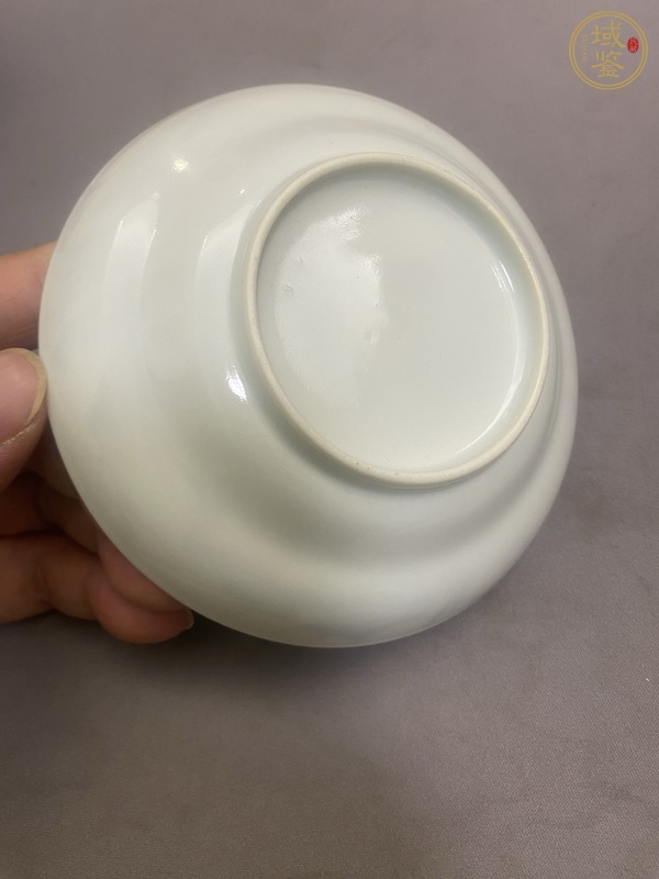 古玩陶瓷青花仙人乘槎圖蓋碗真品鑒賞圖
