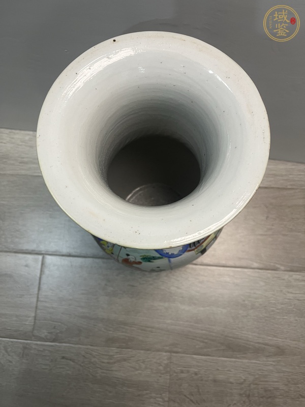 古玩陶瓷百子鬧春撇口瓶真品鑒賞圖
