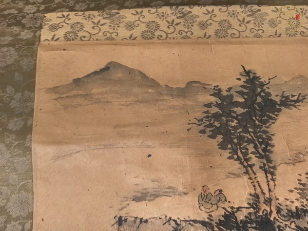 古玩字畫王一亭款山水真品鑒賞圖