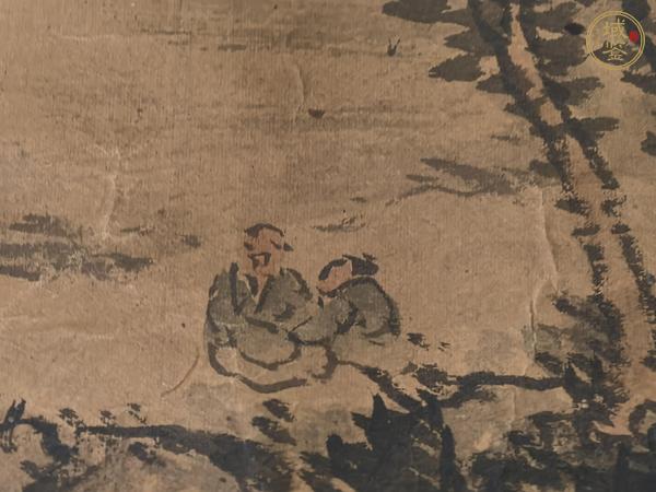 古玩字畫王一亭款山水真品鑒賞圖