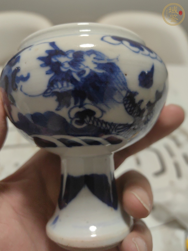 古玩陶瓷青花龍紋斗真品鑒賞圖