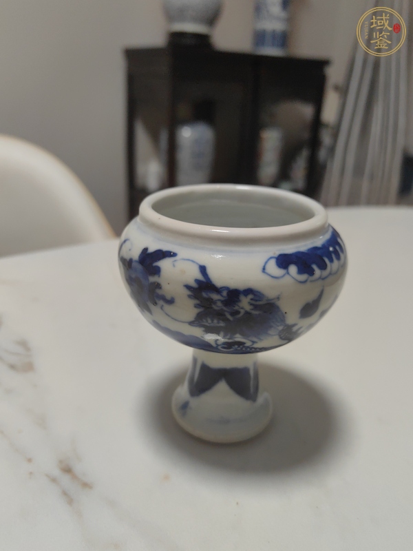 古玩陶瓷青花龍紋斗真品鑒賞圖