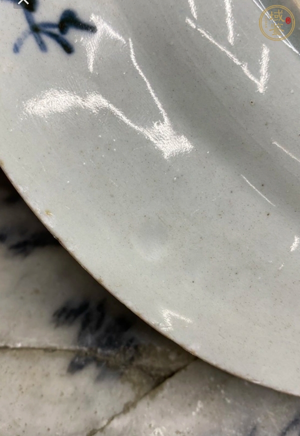 古玩陶瓷青花提籃盤真品鑒賞圖