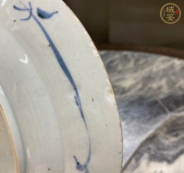 古玩陶瓷青花提籃盤真品鑒賞圖