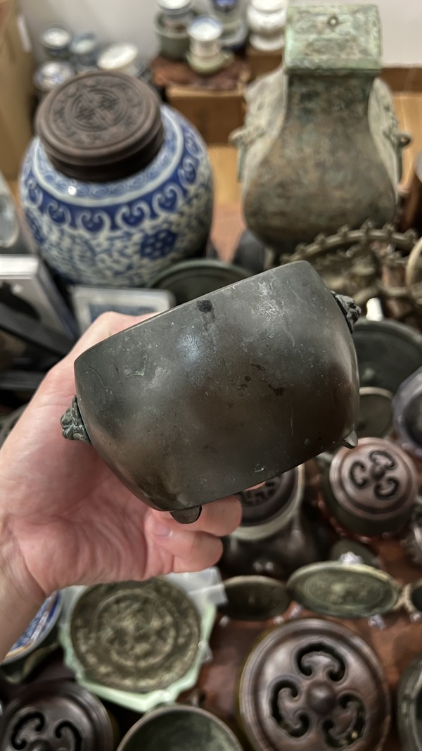 古玩雜項(xiàng)清代大明宣德年制獅耳宣德爐拍賣，當(dāng)前價(jià)格3999元