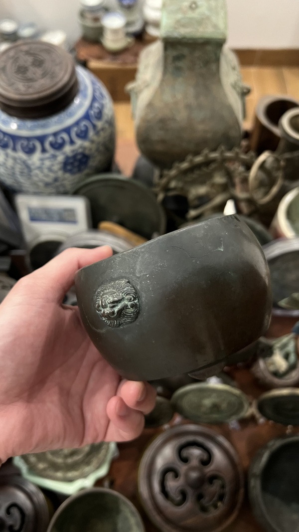 古玩雜項(xiàng)清代大明宣德年制獅耳宣德爐拍賣，當(dāng)前價(jià)格3999元