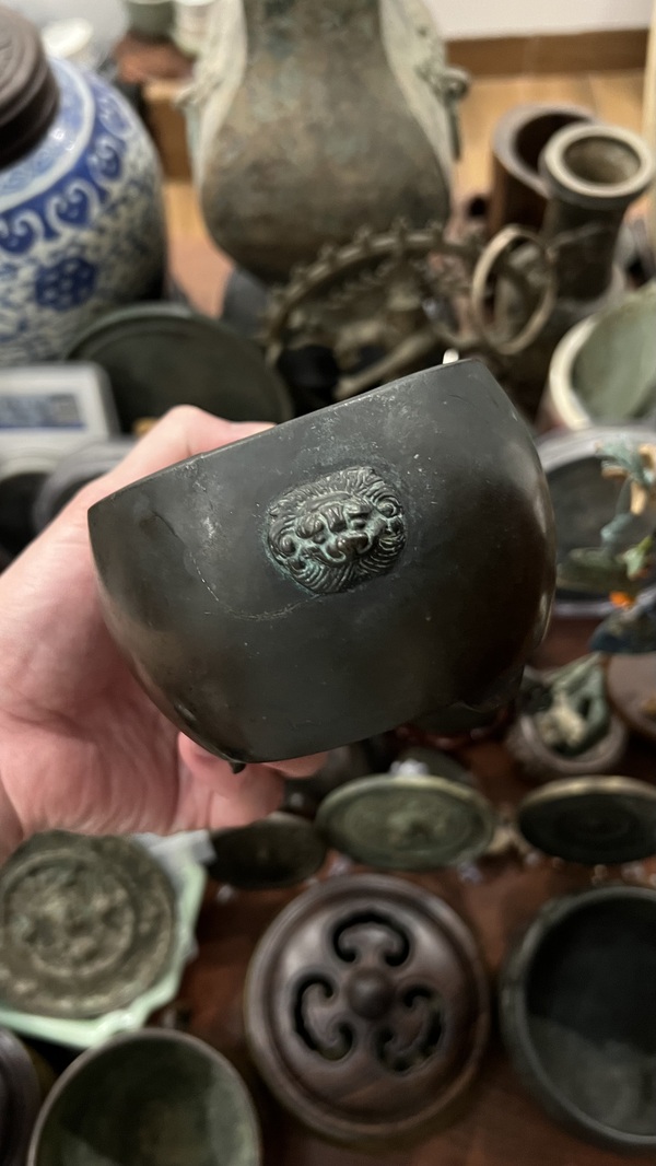 古玩雜項(xiàng)清代大明宣德年制獅耳宣德爐拍賣，當(dāng)前價(jià)格3999元