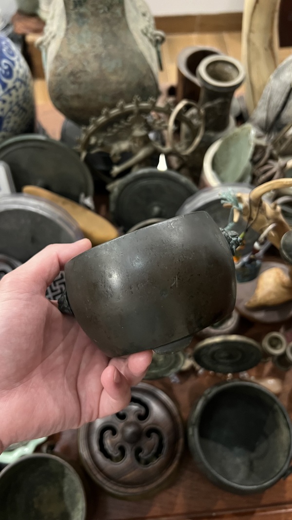 古玩雜項(xiàng)清代大明宣德年制獅耳宣德爐拍賣，當(dāng)前價(jià)格3999元