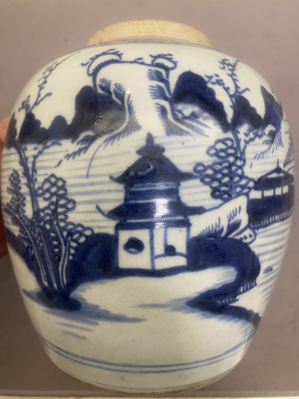 古玩陶瓷青花山水人物罐拍賣,當前價格1650元