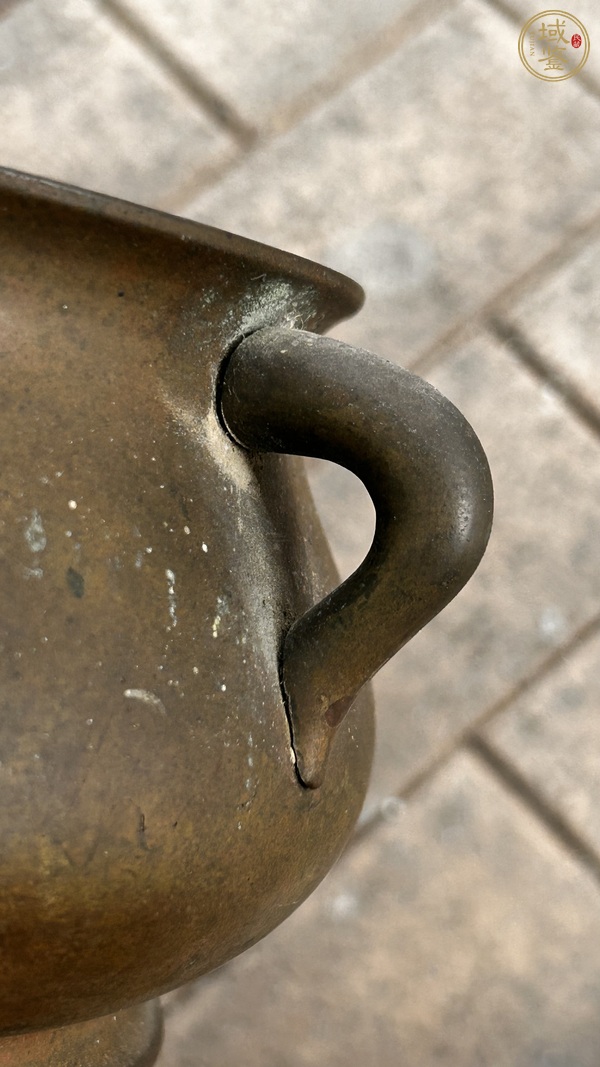 古玩銅器蚰龍耳爐真品鑒賞圖