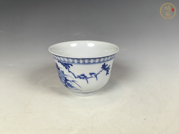 古玩陶瓷晚清民國翠鳥洞石花卉詩文茶園真品鑒賞圖