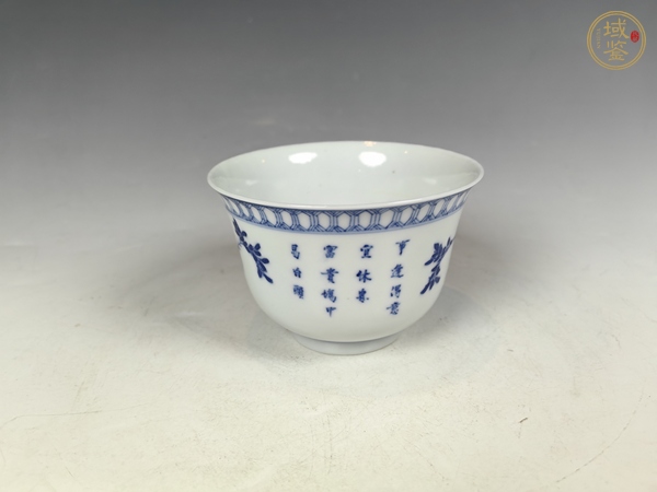 古玩陶瓷晚清民國翠鳥洞石花卉詩文茶園真品鑒賞圖