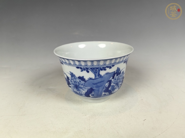 古玩陶瓷晚清民國翠鳥洞石花卉詩文茶園真品鑒賞圖