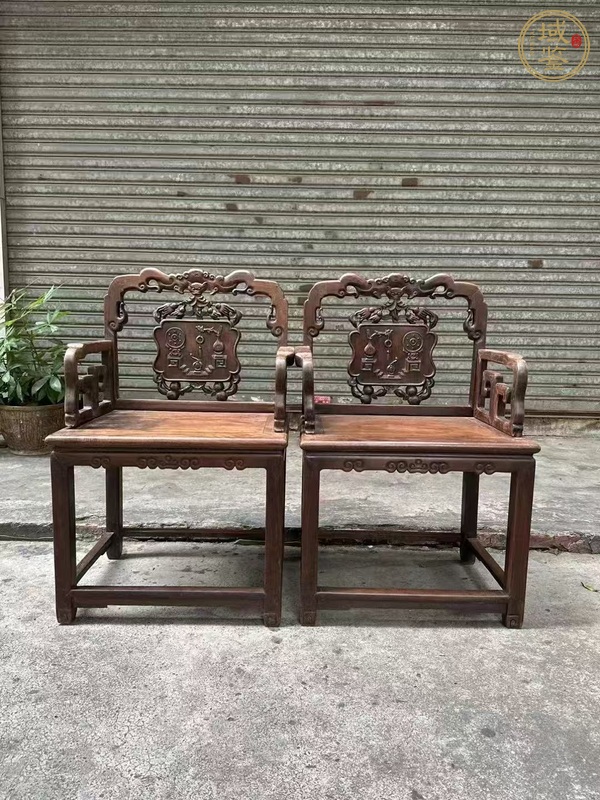 古玩雜項太師椅真品鑒賞圖