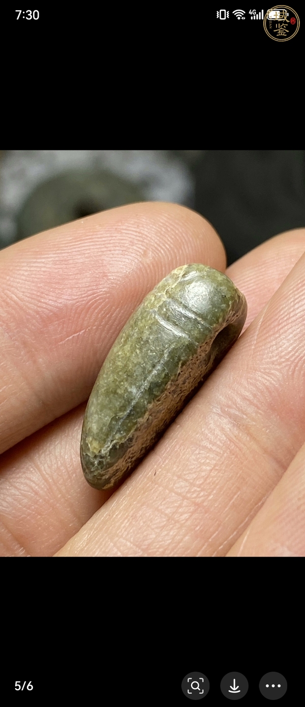 古玩玉器仿古做舊玉蠶蛹型件真品鑒賞圖
