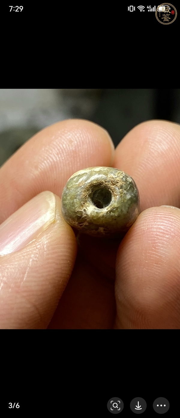 古玩玉器仿古做舊玉蠶蛹型件真品鑒賞圖