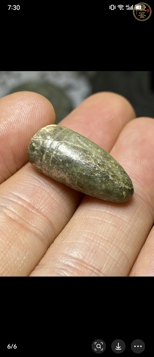 古玩玉器仿古做舊玉蠶蛹型件真品鑒賞圖