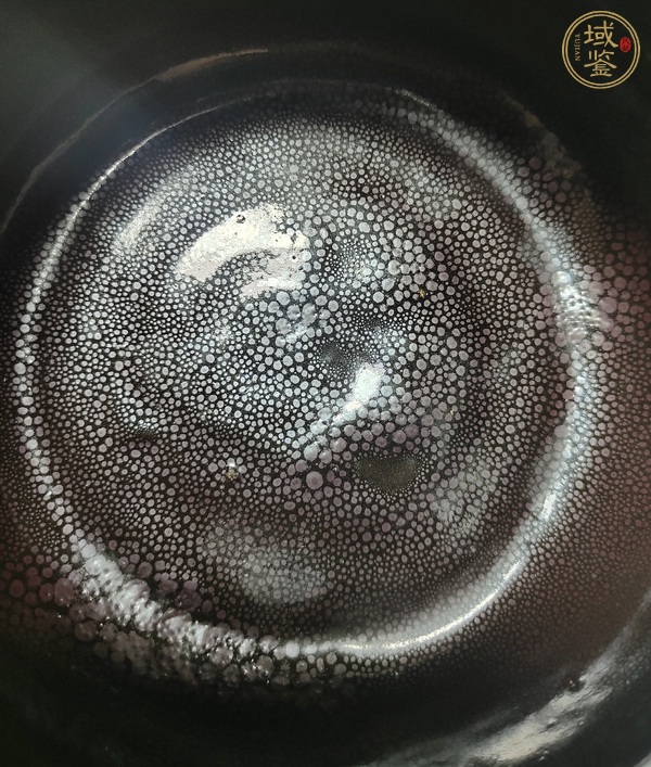 古玩陶瓷磁州窯銀油滴弦紋罐真品鑒賞圖