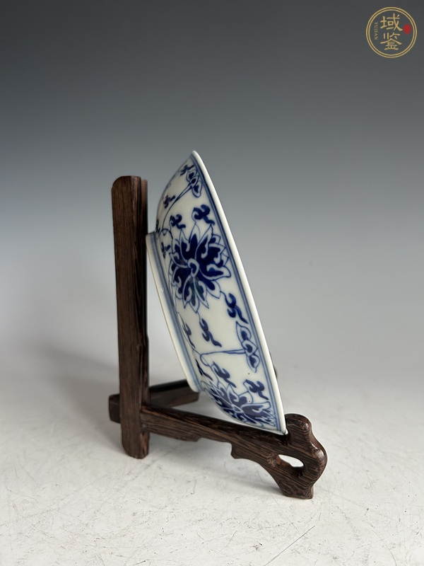 古玩陶瓷清光緒 ·青花纏枝紋盤真品鑒賞圖
