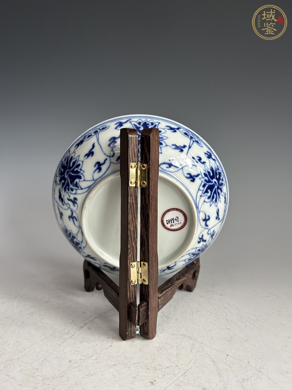 古玩陶瓷清光緒 ·青花纏枝紋盤真品鑒賞圖